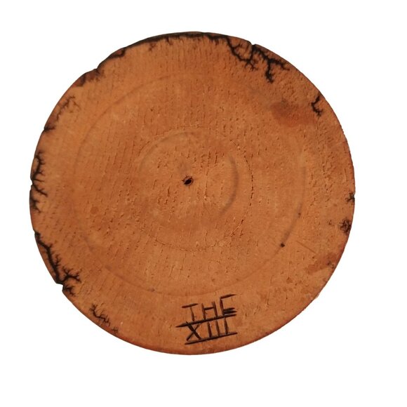 Unique Burned Wood Candle Holders Signed And Numbered By The Artist - Picture 7 of 9